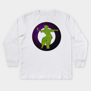 Tai Chi  Purple Emblem Kids Long Sleeve T-Shirt